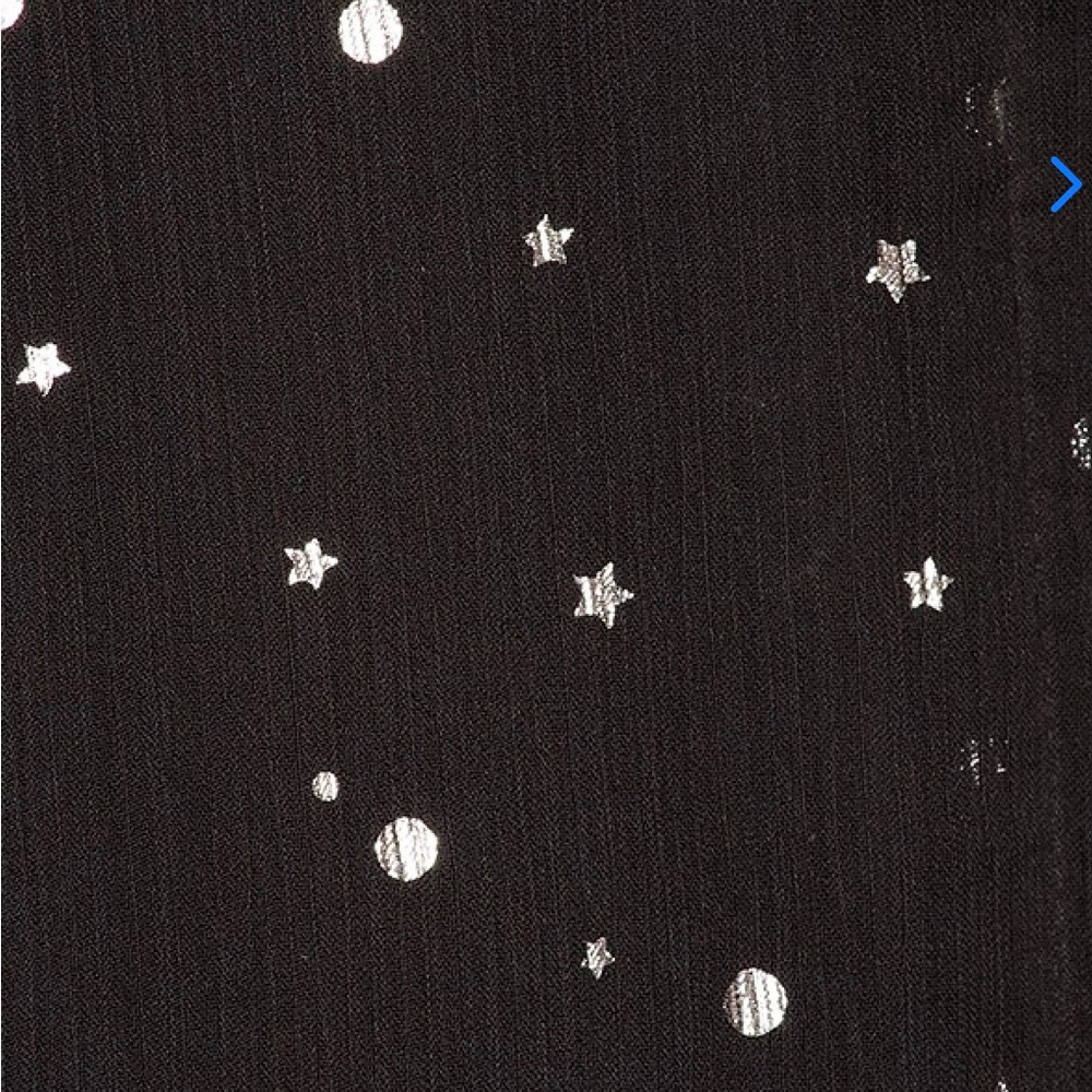 Revolve Black Sheer Star Metallic Dress Gem